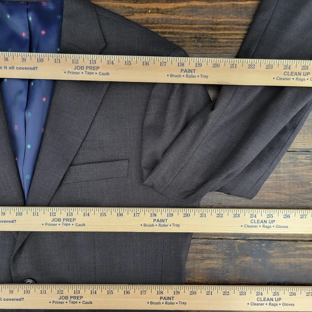 Tommy‎ Hilfiger Men's Sport Coat Blazer Two Button Dark Brown Poly Blend 40R